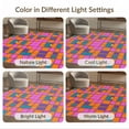 thumbnail image 7 of ODIKA 5'x7' Washable Area Rug Contemporary Pink Grid Layout Interrupted Geometric Motif for Guest Room, Lounge, Apartment, Non-Slip Low Profile, Stain Resistant, 7 of 7