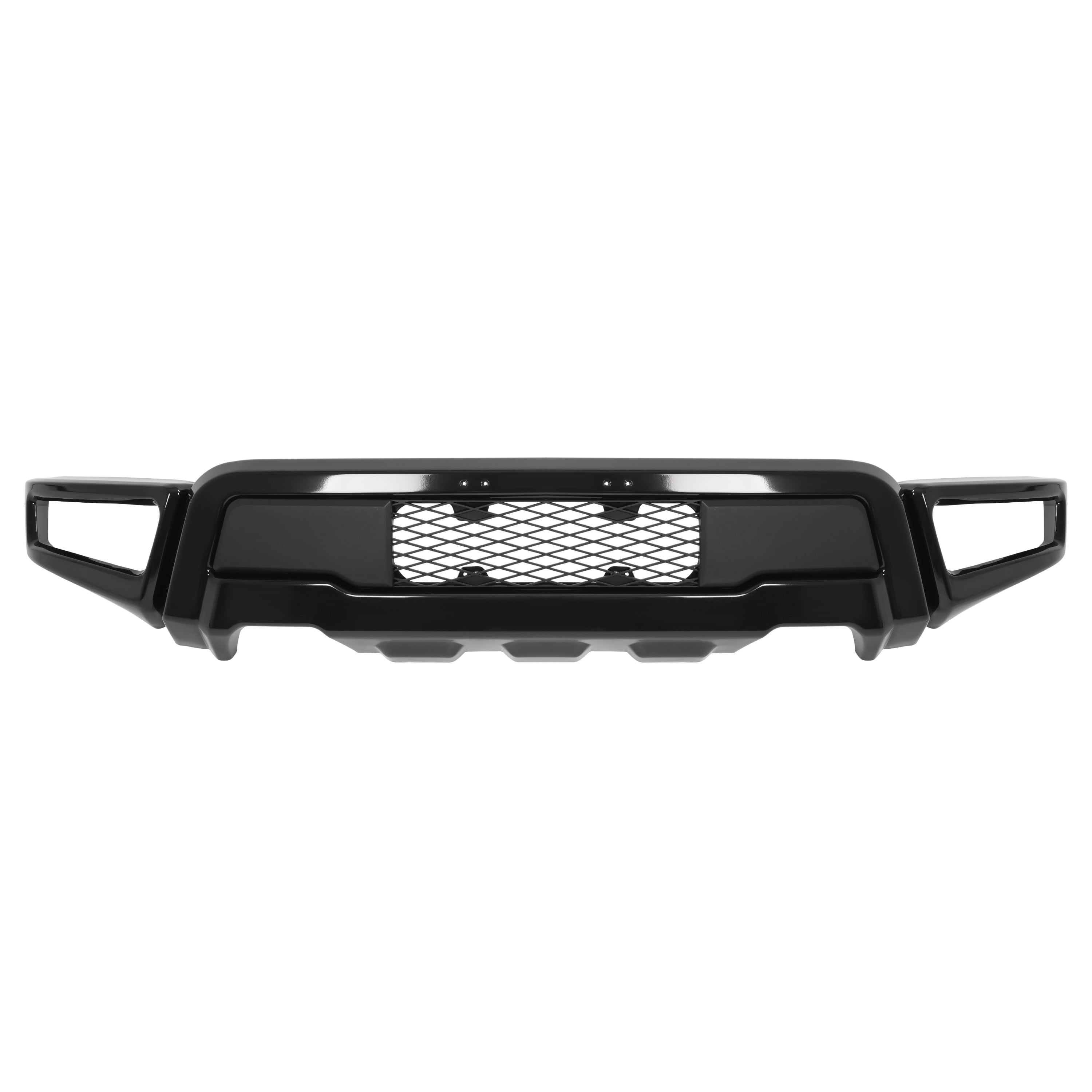 Kojem Front Bumper Assembly for 2021 2022 Ford F150 F-150 Raptor Style W/Fog Light Holes Steel+Plastic Powder Coated Black 3 Pcs