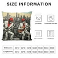 thumbnail image 6 of Shangniulu  Music Throw Pillow Cushion Cover, Jazz Men Band Playing Beats in New York at Night Retro Style Illustration Print, Decorative Square Accent Pillow Case, 18" X 18", Red Black, 6 of 6
