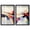 Black Frame, variant on Rhythmic Rush Colors Duo Shadowbox Print Sunset Pink Wall Decor Set by Art Remedy, Blonde Frame, 16 x 24