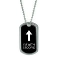 thumbnail image 1 of I'm With Stoopid - Stupid Glee Dog Tag, 1 of 1