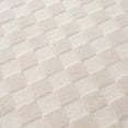 thumbnail image 5 of Hauteloom Gaiwan Living Room, Bedroom Machine Washable Area Rug - Square Piles, Checkered - White, Cream - 6'7" x 9', 5 of 12