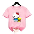 thumbnail image 4 of Camiseta de Hello Kitty para niños y niñas, ropa de calle de manga corta con cuello redondo, Jersey holgado, camisetas KT, 4 of 4
