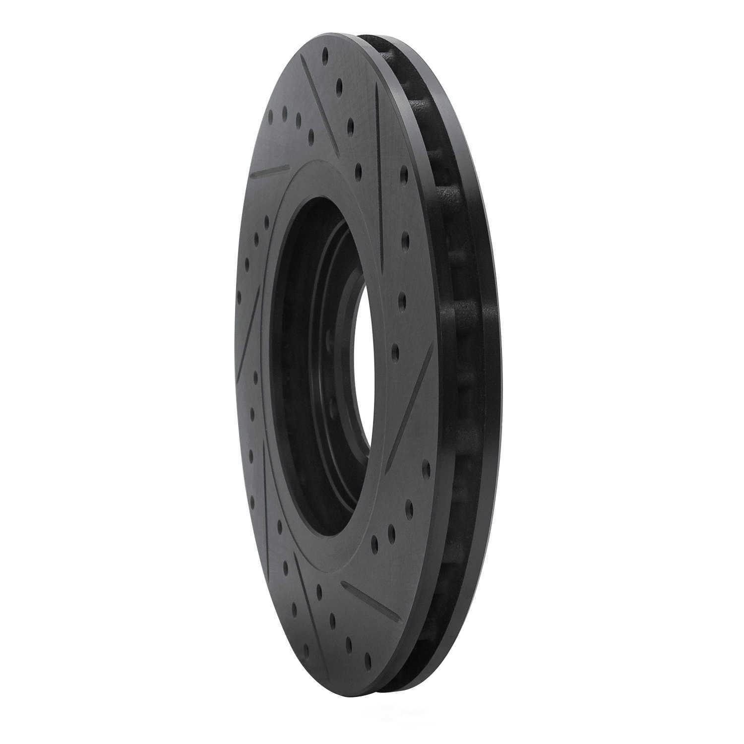 Dynamic Friction Company 633-44001L DFC Brake Rotor - Drilled And Slotted - Black