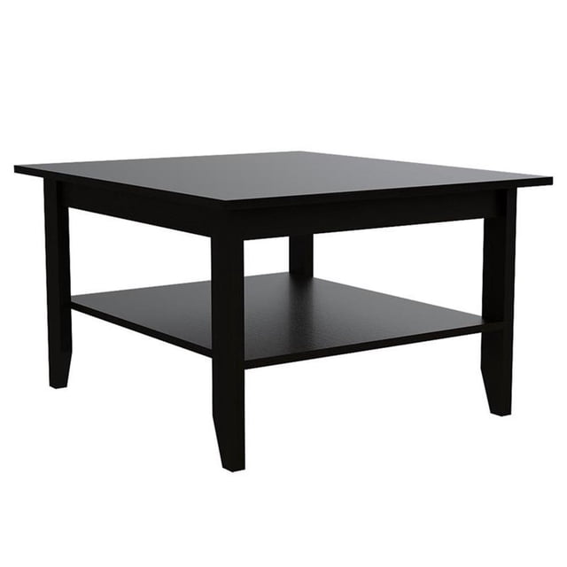 TUHOME Essential Coffee Table Engineered Wood Coffee Tables in Black
