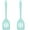 Light blue, variant on 2Pack Small Silicone Turner High Heat Resistant Slotted Spatula for Fish, Eggs, Pancakes and More (8.2 IN, Light blue)