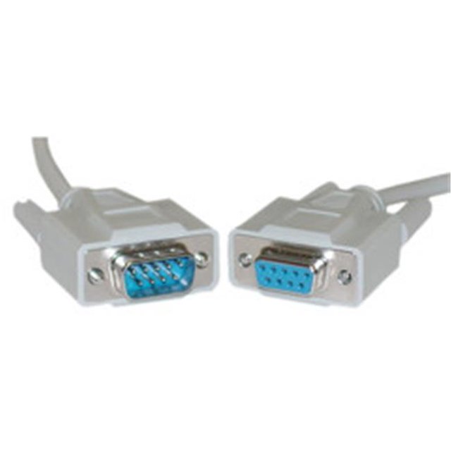Serial Extension Cable DB9 Male to DB9 Female RS-232 UL rated 9 Conductor 1:1 6 foot