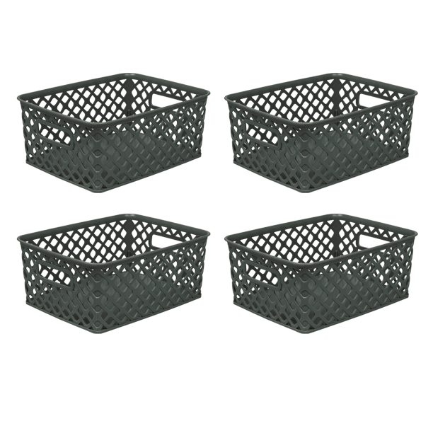 Mainstays Small Decorative Storage Basket, Set of 4 - Walmart.com