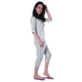 thumbnail image 3 of Moomaya Chemise en Coton Imprimé à Manches 3/4 avec Capri Ensemble de Nuit 2 Pcs Vêtements de Nuit pour Femmes, 3 of 7