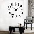 thumbnail image 3 of Reloj de pared para bricolaje, diseño moderno y único con números decorativos, plateado, 3 of 5