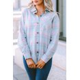 thumbnail image 1 of Chemise à Carreaux à Col Rose à Manches Longues pour Femmes, 1 of 26