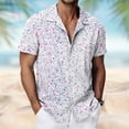 thumbnail image 2 of QIUOMBBP Vacation Shirts for Men Lightweight Casual Summer Beach Tops Short Sleeve Button Down Vibrant Tropical Tshirt Multicolor XL, 2 of 9