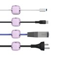 thumbnail image 1 of Clips para Gestión Cables 6 Piezas Magnéticos () Morados, 1 of 9