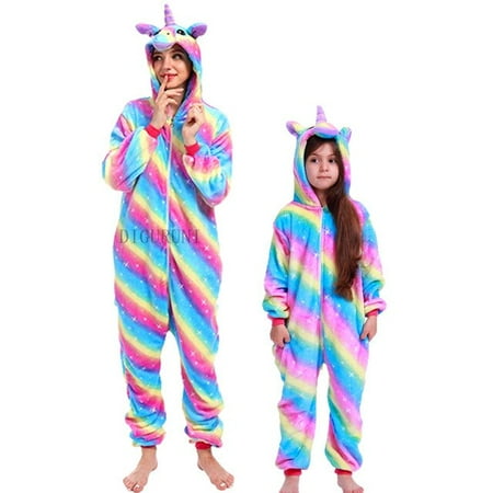 

CoCopeanut Unicorn Onesies Winter Anime Stitch Panda Onesies Women Men Nightwear Unicornio Pijima Adults Flannel Sleepwear Pajamas