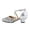 Silver, variant on Women High Heels Latin Dance Shoes Ballroom Sandals Performance Footwear Soft Flexible High Heel For Tango Dance Practice ,Us Size:8.5