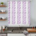 thumbnail image 4 of Purple Gray Botanical Sheer Curtains 45 Inch Length, Light Filtering Voile Curtain Panel, Pastoral Spring Summer Leaf Aesthetics Rod Pocket Drapes Window Treatments for Living Room Bedroom 52"x45", 4 of 9