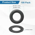 thumbnail image 3 of Uxcell 100-Pack M2 Flat Washers, Metric 4.5mm OD 0.3mm Thick 304 Stainless Steel Washers for Bolts Screws Nuts[Black Galvanized], 3 of 6