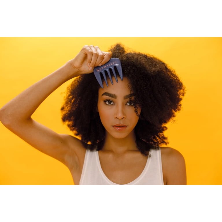 Kazmaleje Kurls Plus Wide Tooth Pick Hair Comb, Cobalt photo 4