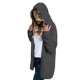 thumbnail image 6 of Vinsonshop Winter Clothing for Women Fuzzy Cardigans for Women Open Front Cardigan for Women Fuzzy Jackets for Women Outerwear for Women Long Cardigans for Women Winter Cardigan for Women Dark Gray L, 6 of 8