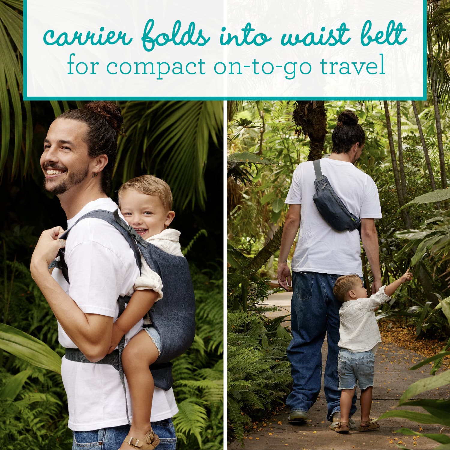 Infantino Fold & Go 2-in-1 Lightweight Baby Carrier, Gray photo 4