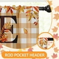 thumbnail image 6 of Fall Buffalo Plaid Kitchen Window Curtains and Valances Set 36 Inch, Pumpkins Gnomes Vintage Sweet Home Short Tier Curtain for Cafe Living Room Bathroom, Autumn 3 Pieces Set Kitchen Decor, 6 of 6