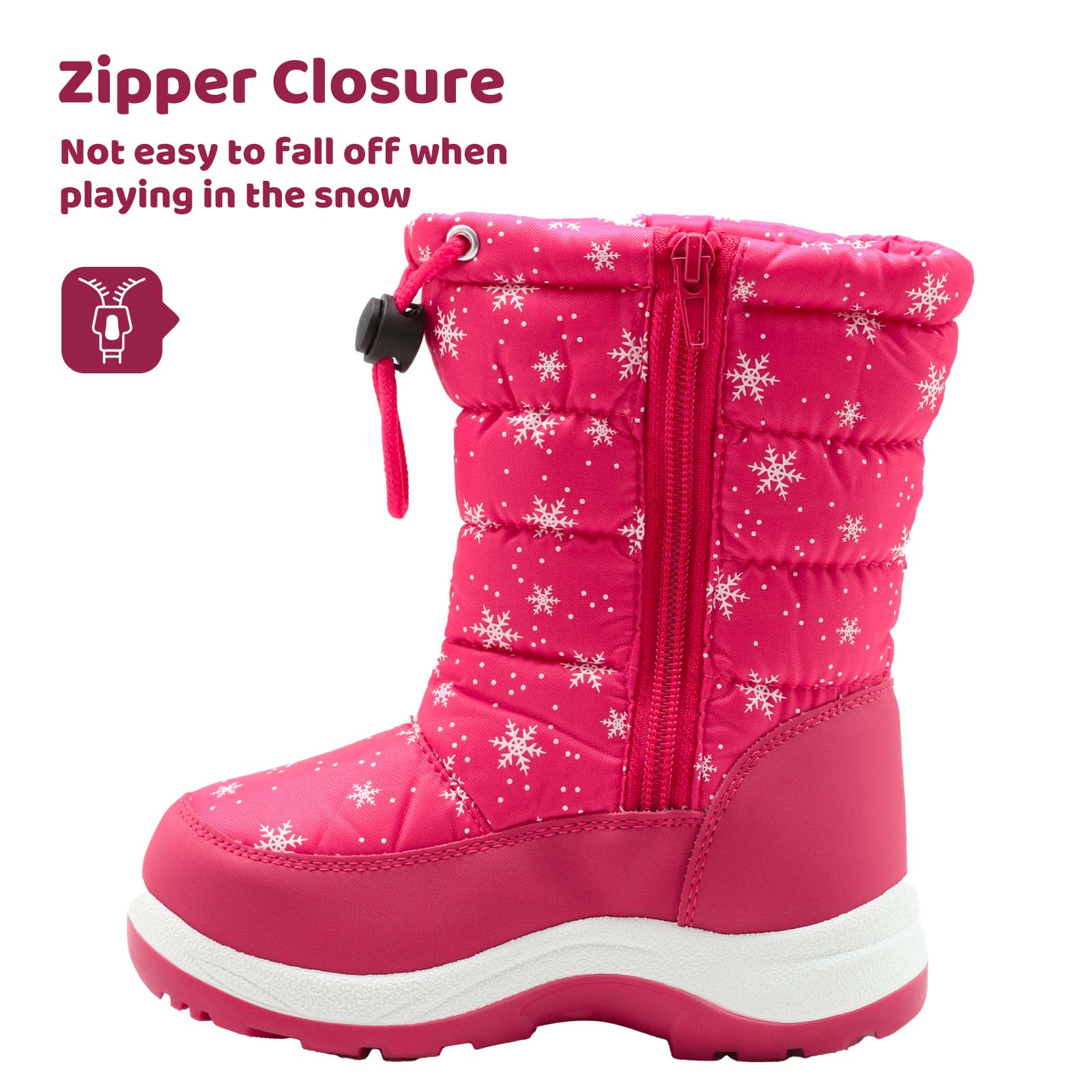 Apakowa Kids' Cold Weather Snow Boot photo 3