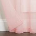 thumbnail image 5 of ECLIPSE Kiara Modern Sheer Voile Light Filtering Grommet Window Curtains for Bedroom (2 Panels), 54 in x 63 in, Blush Pink, 5 of 7