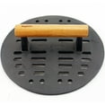 thumbnail image 3 of BergHOFF Neo 3pc Cast Iron Fry Pan & Grill Pan Set with Slotted Steak Press, Green, 3 of 9