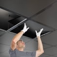 thumbnail image 3 of LooYee 75 PCS 48 Inch Cross Tee Drop Ceiling Grid Black, 4 Ft Galvanized Steel Rust & Fire Resistance, Ceiling Grid Cover for Basement Living Room Garage Kitchen Bathroom, Cover 500 Sq.Ft, 3 of 8