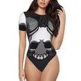 thumbnail image 1 of Goofa The Binding of Isaac Printed Women Rash Guard Short Sleeve,Tummy control Swimsuit Surfing Swimsuit Bathing Suit One Piece Swimsuit UPF 50-Medium, 1 of 7