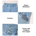 thumbnail image 4 of Jeans Astylish para mujer, cintura alta, pierna ancha, talla 10, 4 of 6