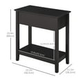 thumbnail image 3 of HOMCOM Flip Top End Table, Narrow Side Table with Storage Shelf Bedroom, 3 of 10