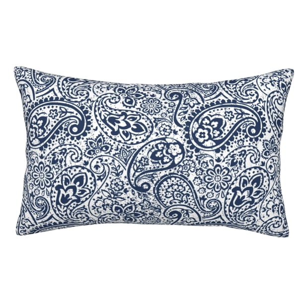 Fotbe Paisley4 Funda de Almohada Decorativa Estilo Occidental, Lujo en Algodón, Fundas para Almohadas King, Cojín Estampado para Decoración del Hogar-16"x24"