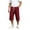 Wine, variant on QSXADF Men's Capris Elastic Waist Drawstring Shorts Summer Sweat Shorts Over Knee Length Solid Drawstring Pocket Breathable Capris Men's Casual Trousers
