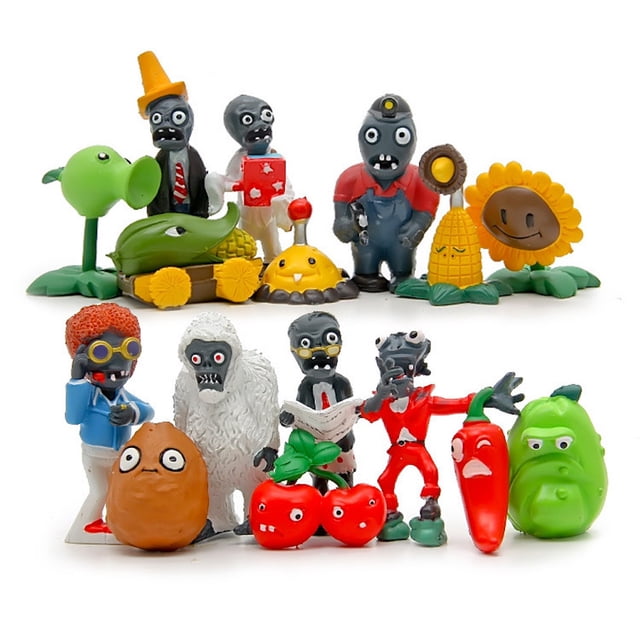 Figura de anime de la colección Plants Zombies, 16 piezas, 5-7,5 cm