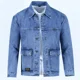 thumbnail image 3 of Abrigo vaquero para hombre, chaqueta vaquera con botones azules, para hombre, cargo, precio bajo a bordo, ropa de hombre, marca G, holgada, de una pieza, de invierno, talla grande, Y2k, 3 of 5