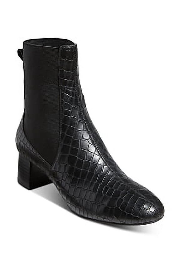 Womens Brianna Booties Black Croc 7M