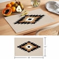 thumbnail image 6 of Abstract Ethnic Placemats Set of 8, Vintage Black Brown Bohemian Pattern Non-Slip Place Mats Washable Table Mats for Kitchen Dining Table Decorations Indoor/Outdoor, 6 of 9