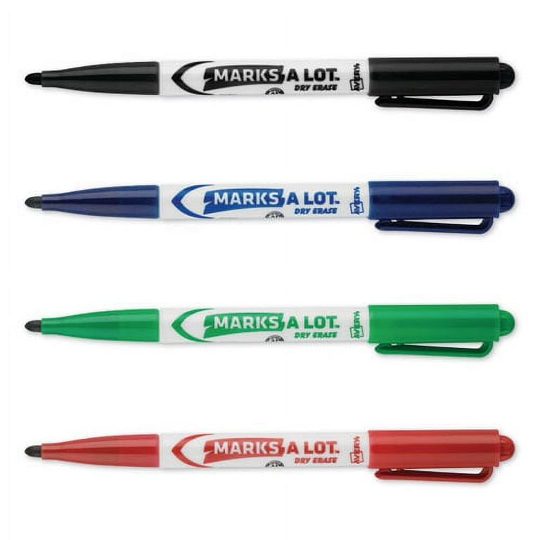 MARKS A LOT Pen-Style Dry Erase Marker Value Pack, Medium Chisel Tip, Assorted Colors, 24/Set (29860)