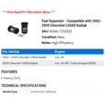 thumbnail image 2 of Fuel Separator - Compatible with 2003 - 2009 Chevy C4500 Kodiak 2004 2005 2006 2007 2008, 2 of 2