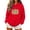 Red Sweatshirts, variant on Jsaierl Women's Halloween Sweatshirts Plus Size Pumpkin Graphic Pullover Hoodies Fall Classic Long Sleeve Shirt Tops Halloween Costumes, Sizes S-2XL