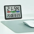 thumbnail image 7 of Digital Clock Temperature Humidity - 3.54x2.76x0.63in, Large Screen Display Alarm Clock with Date Wireless Wall Mount Desk Stand for Home Office Bedroom, 7 of 7