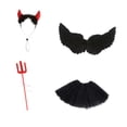 thumbnail image 3 of Traje de de porche, varita de de ángel, primavera, verano, elegante para 23", disfraz de de cemento, tutú para Rojo negro, 3 of 8