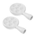 thumbnail image 3 of MasteelfCA 2Pcs Ceramic Escargot Tray Handle Snail Grill Dish Escargot Baking Dish Escargot Baking Tray, 3 of 7