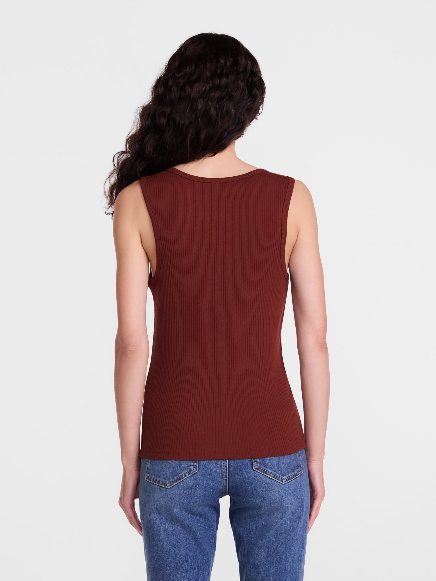 Scenario Women's Wide Ribbed Tank Top, Sizes XS-XXXL