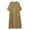 Khaki, variant on Annhoo Cotton Linen Dresses for Women V Neck Half Sleeve Oversized Loose Casual Comfy Beach Vacation Dresses