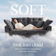 thumbnail image 3 of Sonegra 79 Inches Cloud Boneless Loveseat, Wide & Deep Seat Boneless Cloud Couch With Multi-Purpose Round Pillow, No Assembly (Gray), 3 of 6