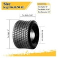 Gexandy 8x10.5010 Lawn Garden Turf Tire Tubeless Set of 2 4 Ply 18x10