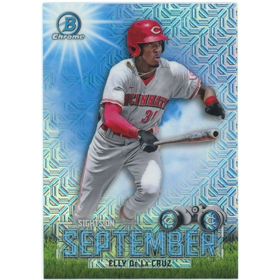 MLB 2023 Bowman Chrome Mojo Refractor Elly De La Cruz SOS-7 (Rookie, Sights on September)