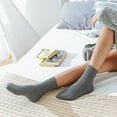 thumbnail image 4 of JeashCHAT Men's Winter Coral Velvet Home Floor Socks Sleep Tube Socks Solid Male Socks, 4 of 5